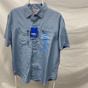 Men’s American outdoors fishing shirt size L color cornflower new